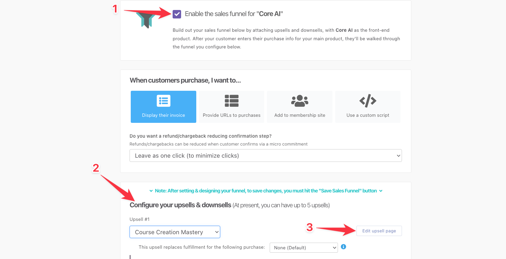 Thrivecart funnel creation