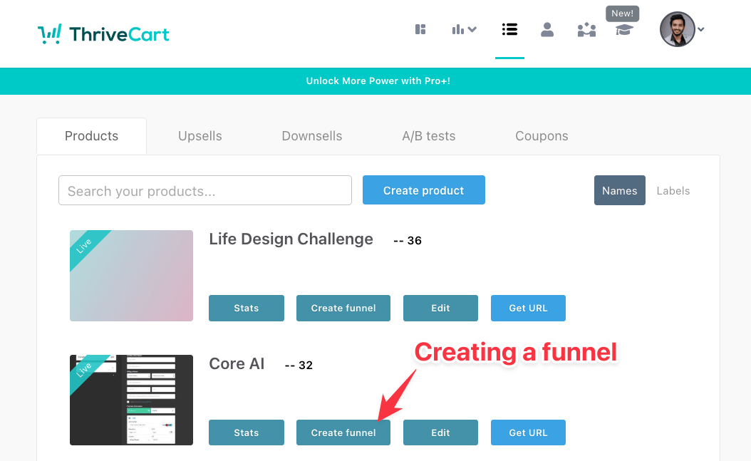 Thrivecart funnels