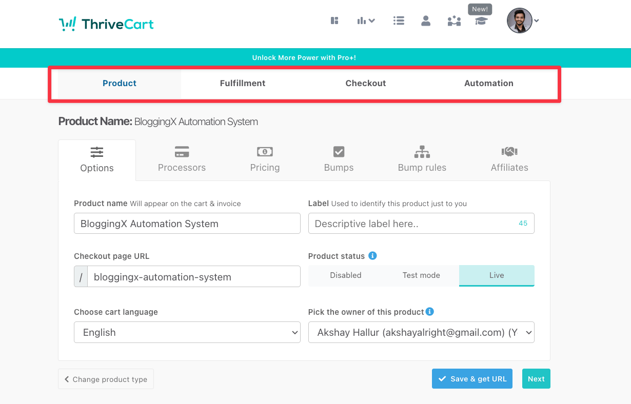 Thrivecart product