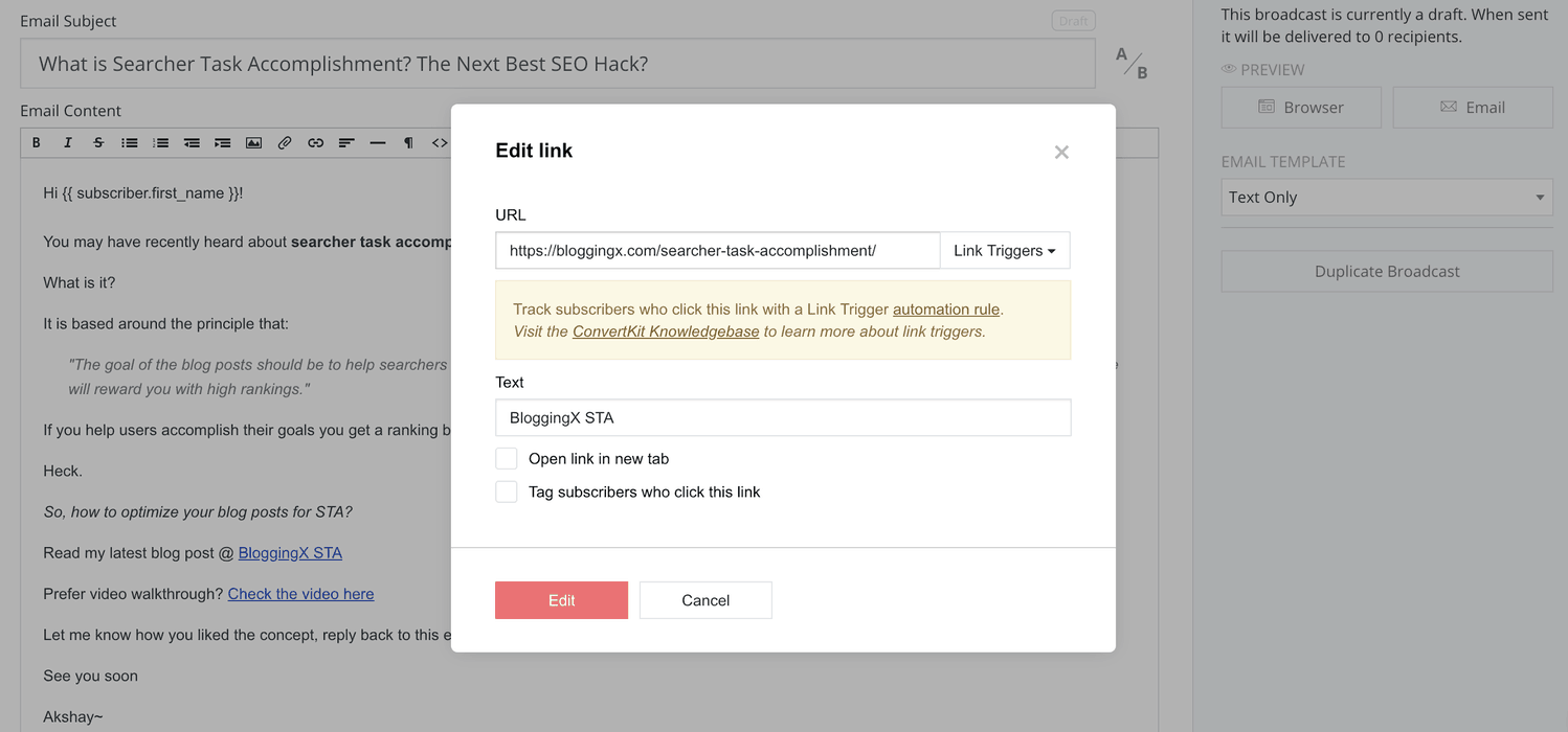 add tags to the subscribers