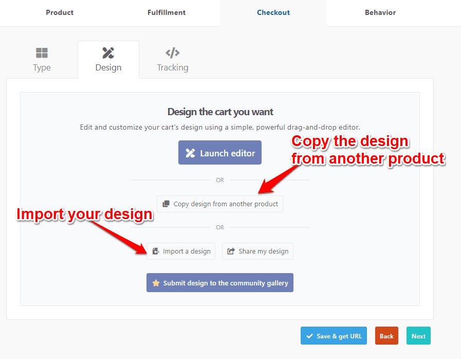 copy the designs from your other products
