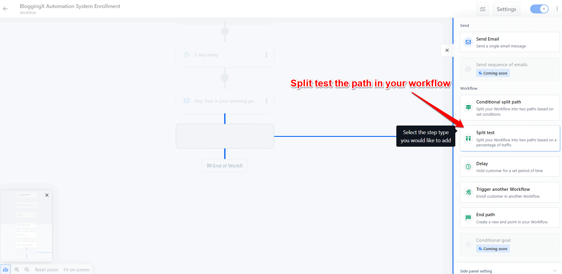 split test trigger