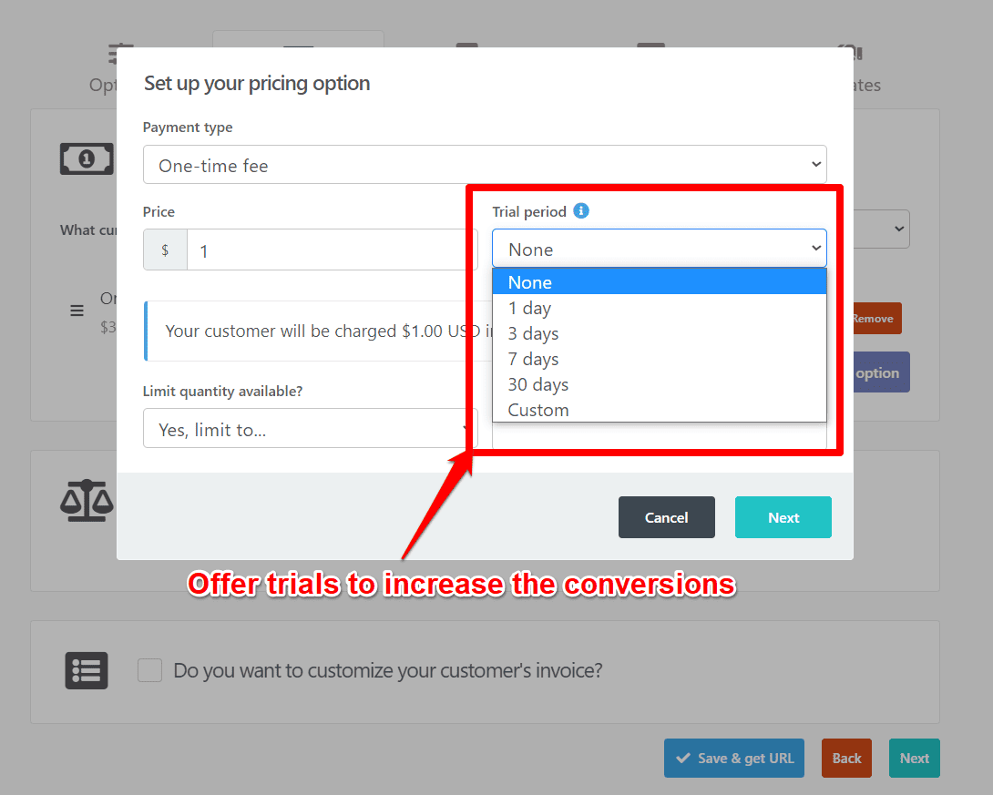 thrivecart product pricing options