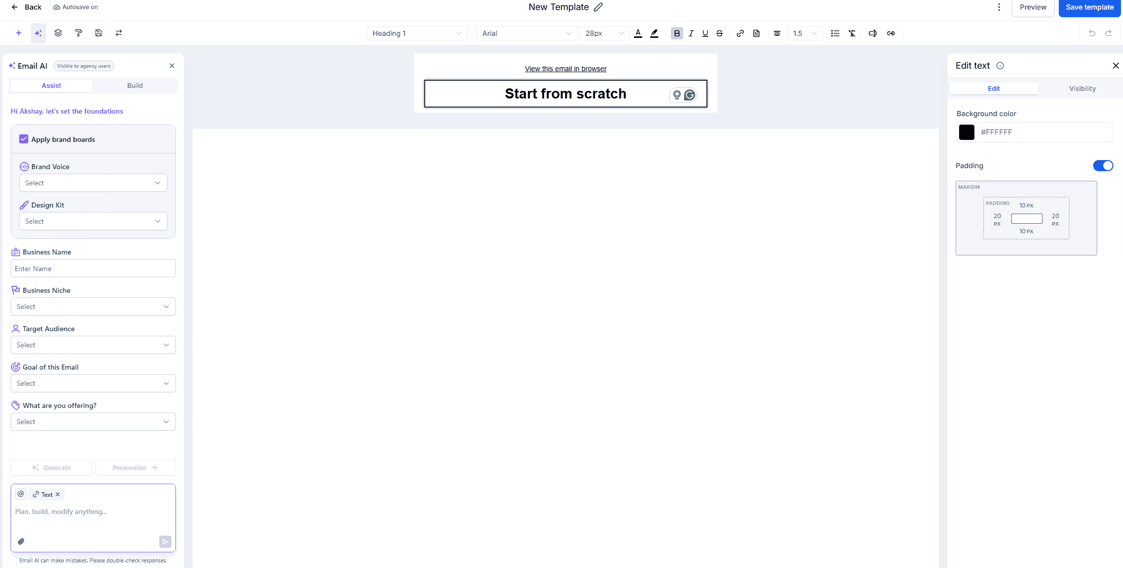 GHL email AI