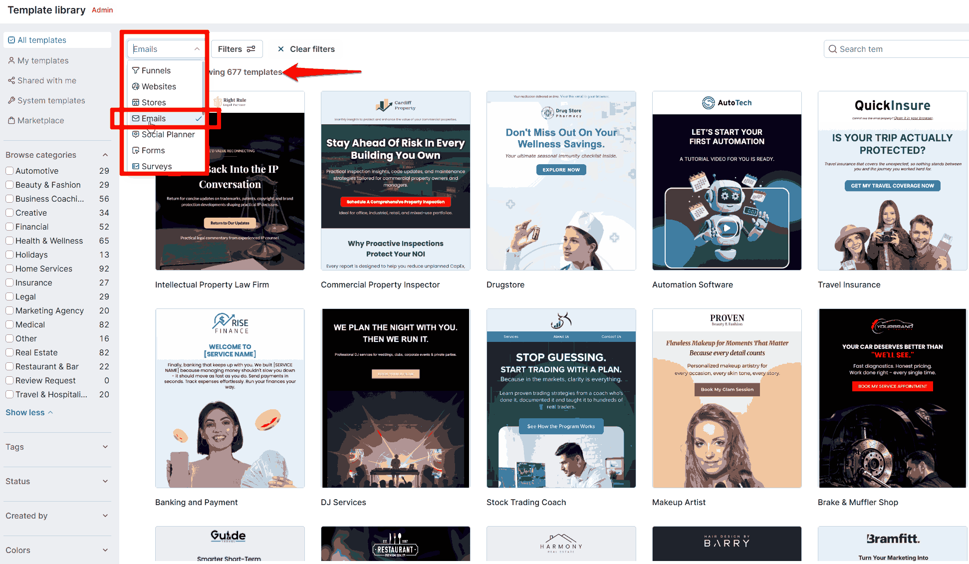GHL email templates