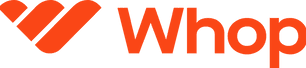whop logo wordmark orange png