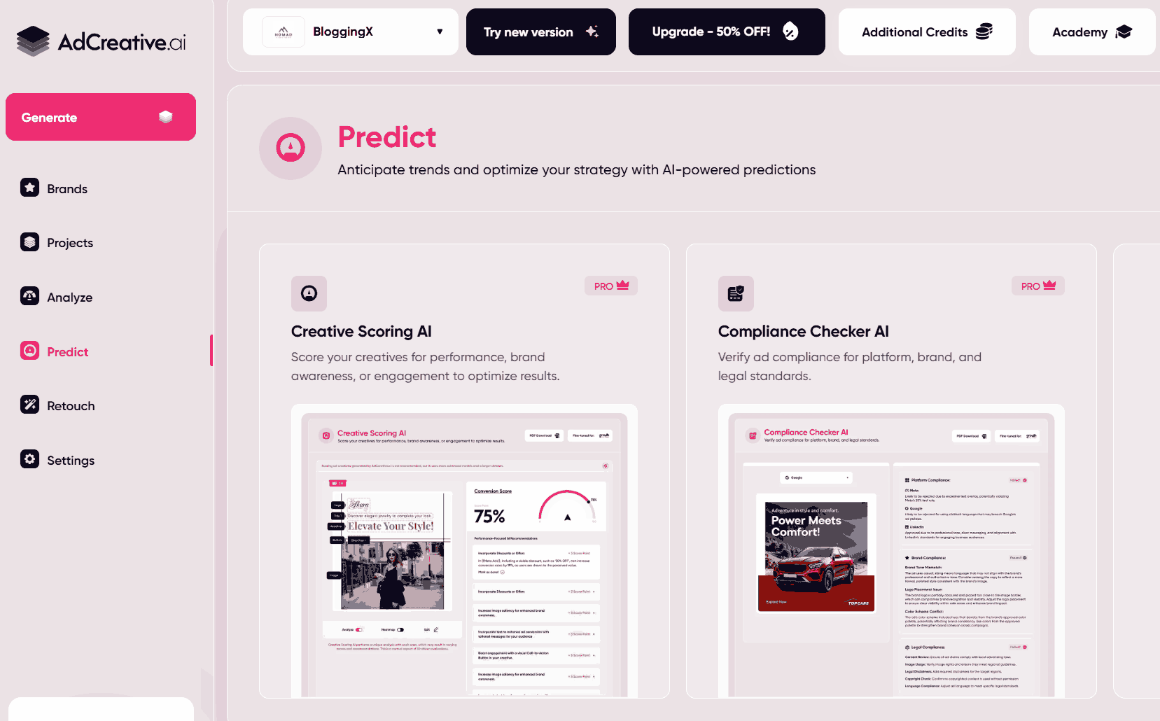 AdCreative AI Creative Scoring