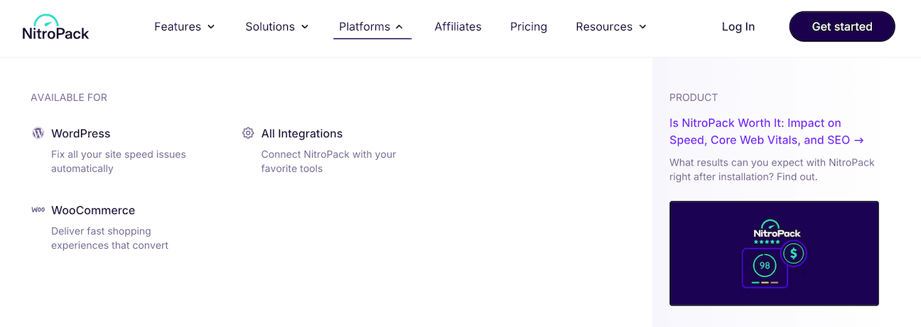 Nitropack platforms
