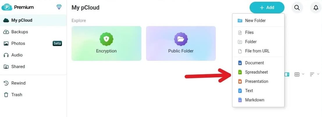 pcloud pdocs feature